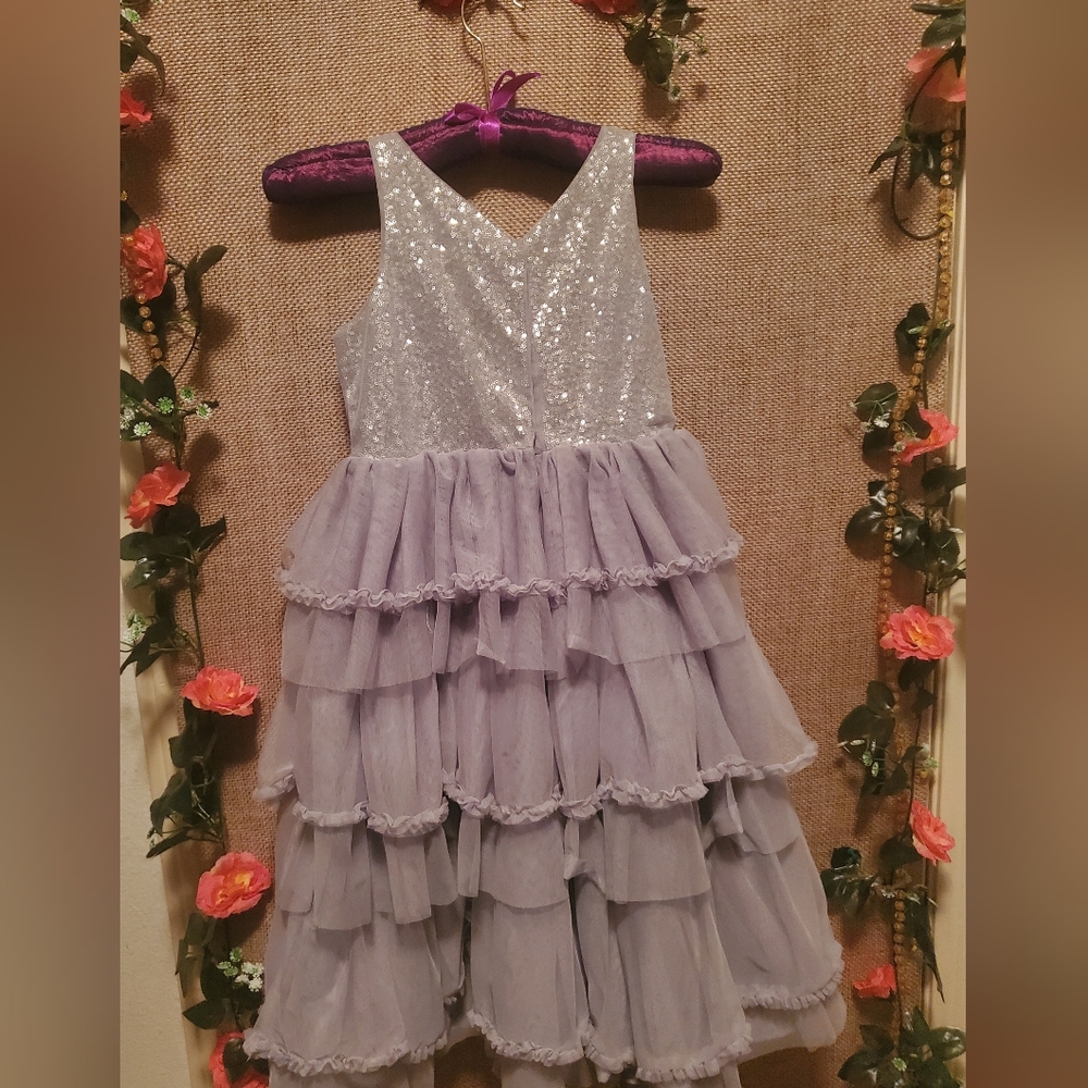 Silver sequence lace dress - Picture 4 of 4